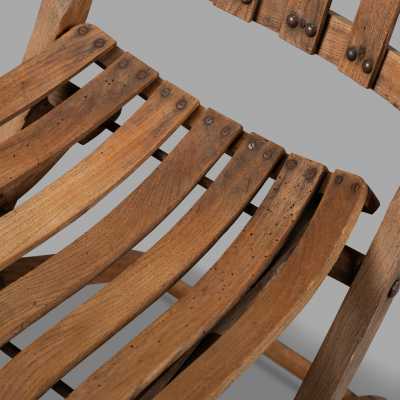 wooden folding chairs, circa 1900 Wooden Folding Chairs