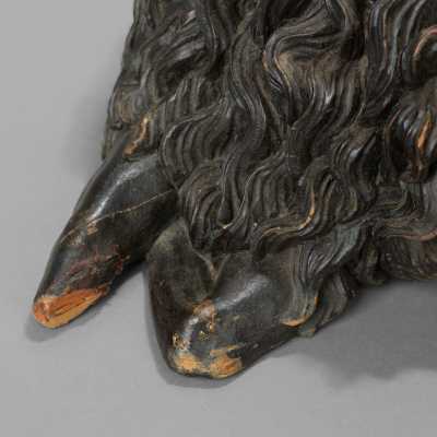 Time Keeper Carved Wood Dog Early Nineteenth Carved Wood Dog