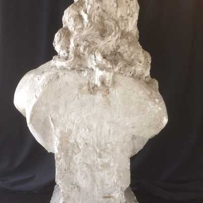 Buste Artisanal De Vercingétorix Sur Socle - Hauteur 18 Cm, Finition Bronze - Occasion Comme Neuf