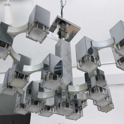cubic sciolari chandelier 1970