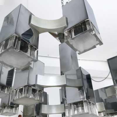 cubic sciolari chandelier 1970
