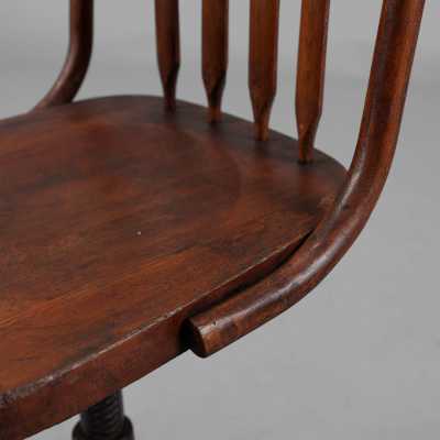 Set of 7 adjustable height office chairs, c. 1895