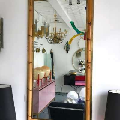 Mirror brass bamboo 1970