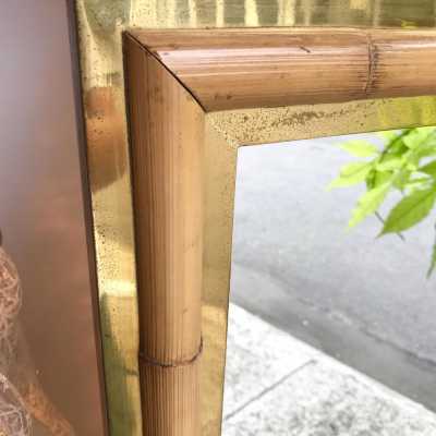Mirror brass bamboo 1970
