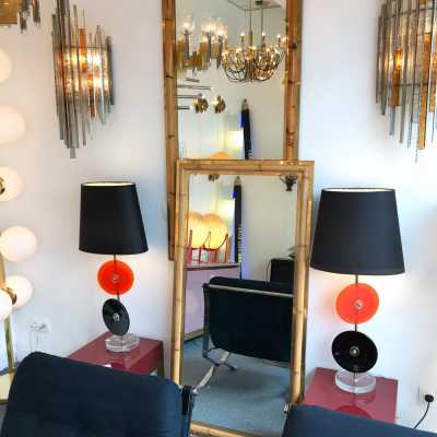 Mirror brass bamboo 1970