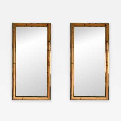 Mirror brass bamboo 1970