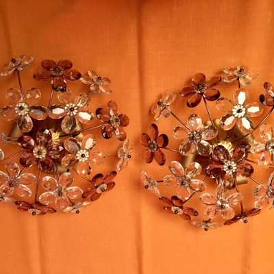 pair ceiling lamp flower flowers daisy