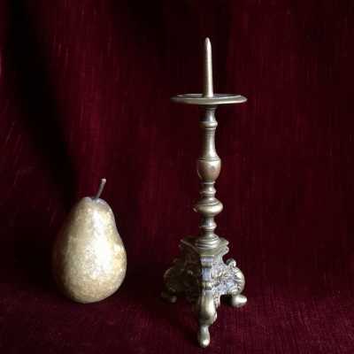 Tripod Candle Holder, Bronze, Crowned C Mark (1745-1749)