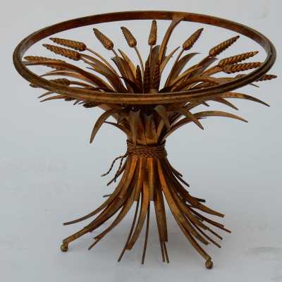 1970' Table Gerbe de Blé avec Ceinture Style Coco Chanel