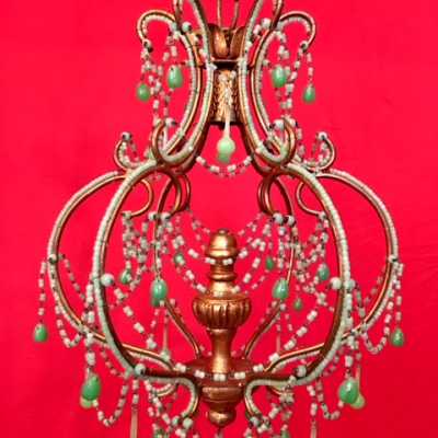 green opaline chandelier green candlestick light lamp