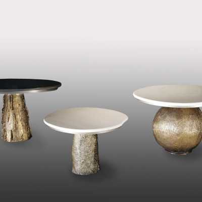 Side table in bronze and marble model pigmee 135