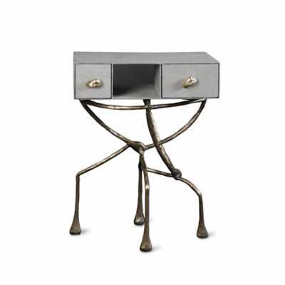 Pair of Pedestal in bronze model Pandora by Christine Rouviere.