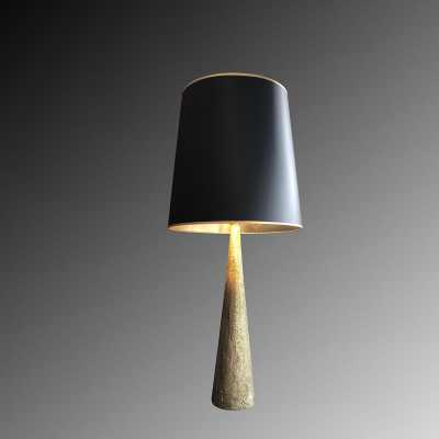 Pair of table Lamps in bronze textured model Moon by Frederic DAD.