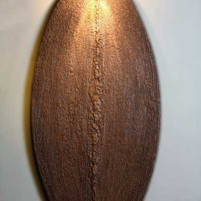 Panel in Hand-carved earth tinged with natural pigments Model TAMA by Christine Rouviere