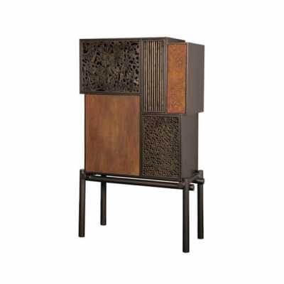 Cabinet in bronze model Mikado by Christine Rouviere.