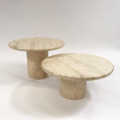 Travertine coffee table