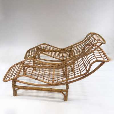 Rattan lounge chairs. Rattan.