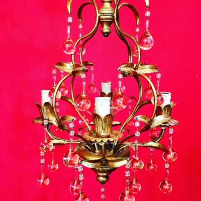 opaline chandelier blue blue flowers flowers