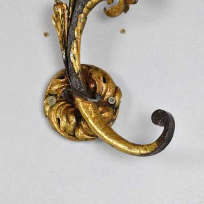 Pair of wrought iron sconces
