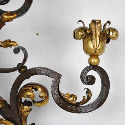 Pair of wrought iron sconces
