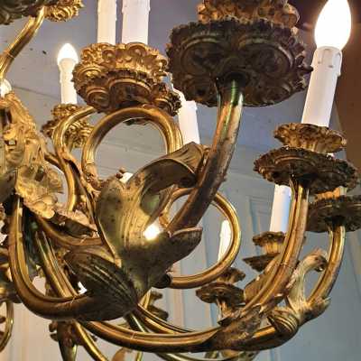 Sicilian chandelier in foil 19th century
