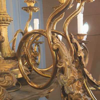 Sicilian chandelier in foil 19th century