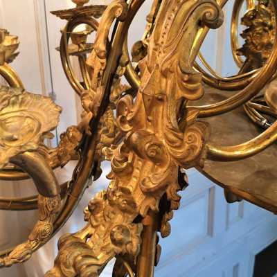 Sicilian chandelier in foil 19th century
