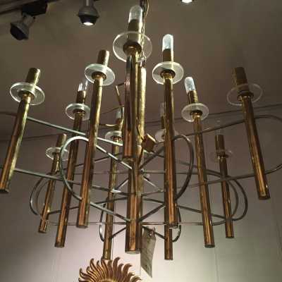 Paire de lustre Atomium | Paul Bert Serpette
