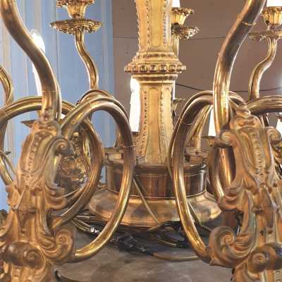 Sicilian chandelier in foil 19th century