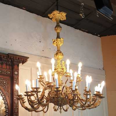 Sicilian chandelier in foil 19th century