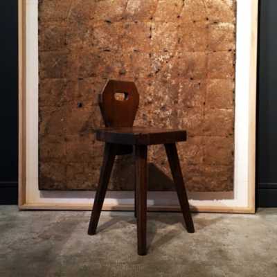 Folk Art Chair in Solid Oak