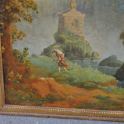 Oils on canvas Rome and Tivoli 19th century