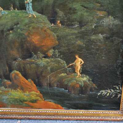 Oils on canvas Rome and Tivoli 19th century