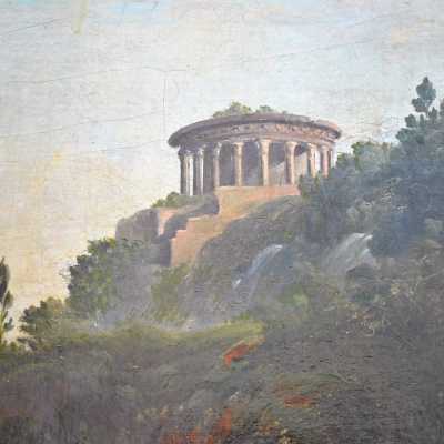 Oils on canvas Rome and Tivoli 19th century