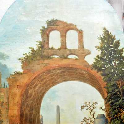 Oils on canvas Rome and Tivoli 19th century