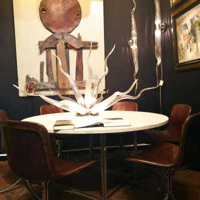 PK54 table and 6xPK9 chairs by Poul Kjaerholm for E. Kold Christensen 1958