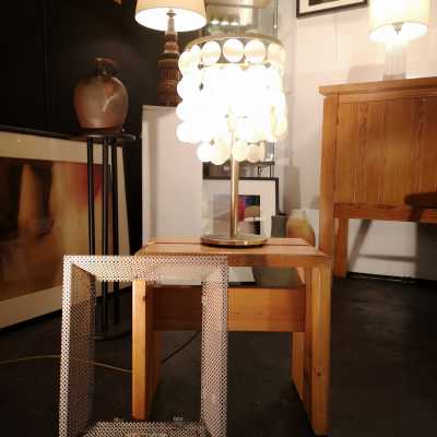 Charlotte Perriand stool, les Arcs, Mathieu Matégot frame