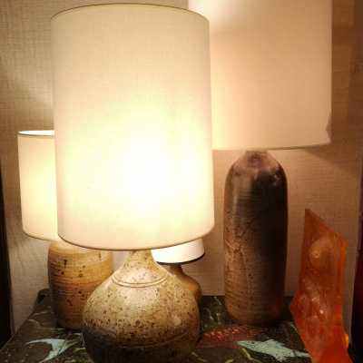Stoneware lamps, 1970s