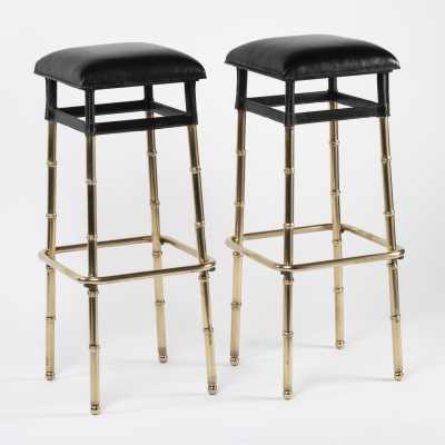 Adnet Pair of Bar Stools