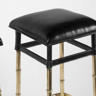 Adnet Pair of Bar Stools