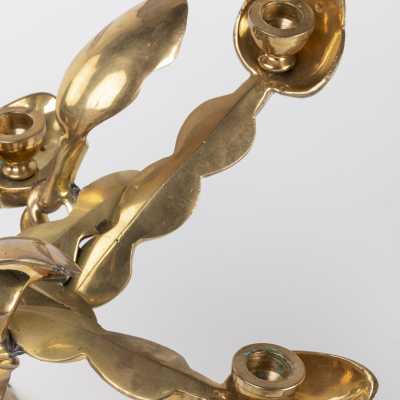 Arman Pair of Bronze Spoon Candlesticks