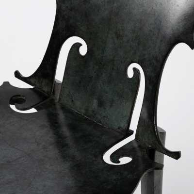 Cello chair Arman bronze Bocquel.