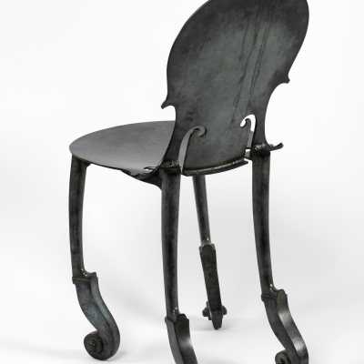 Cello chair Arman bronze Bocquel.