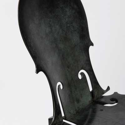 Cello chair Arman bronze Bocquel.