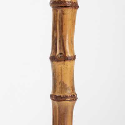 Adnet Lamp bamboo leather 7