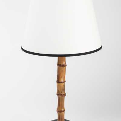 Adnet Lamp Bamboo leather 8