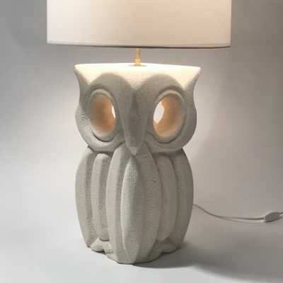 Stone lamp by Albert Tormos.Saint-Tropez.