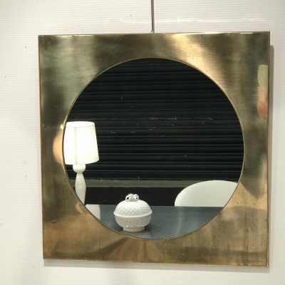 Jansen designer brass mirror