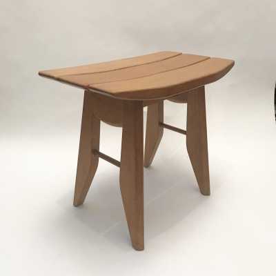 Oak stool by Guillerme et Chambron.