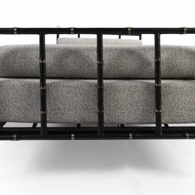 Jacques Adnet Black Leather Daybed Lit